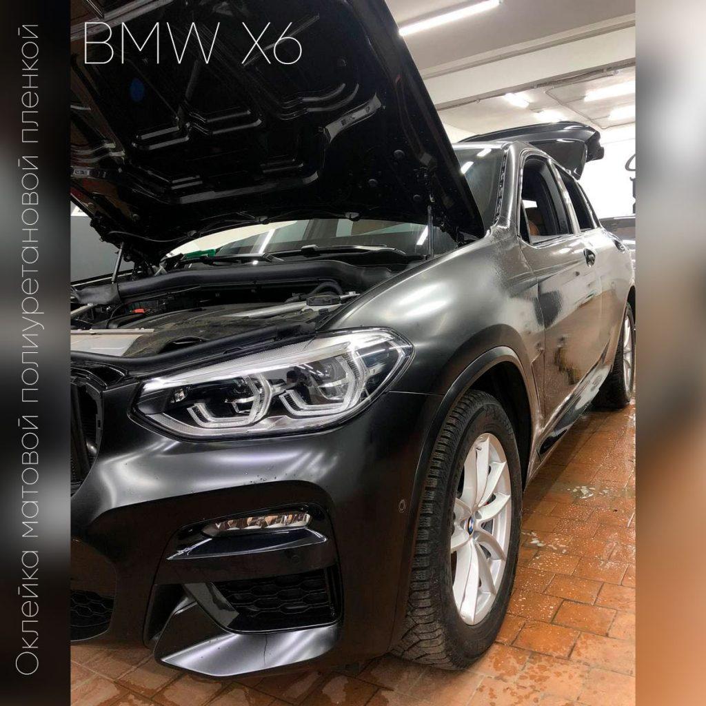 BMW X6. Оклейка матовой полиуретановой пленкой